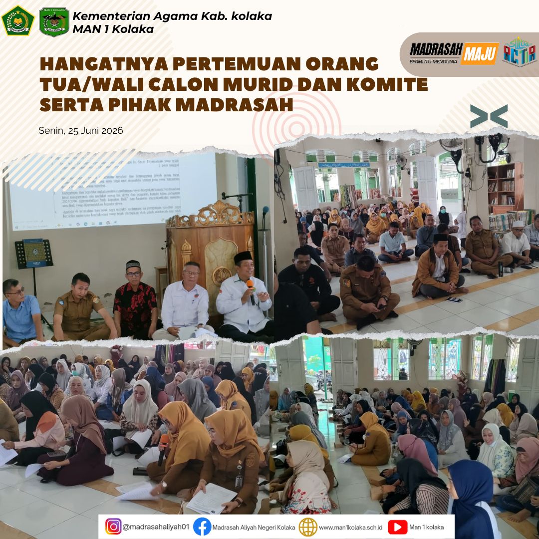 HANGATNYA PERTEMUAN ORANG TUA/WALI CALON MURID DAN KOMITE SERTA PIHAK MADRASAH